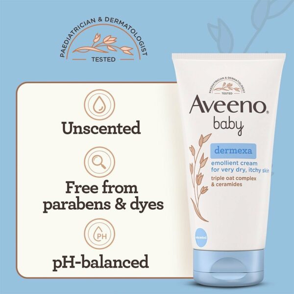 AVEENO Baby Dermexa Emollient Cream 150ml - Image 3