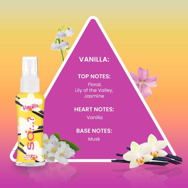 Body Mist By So…? Vanilla Womens Mini Mist 50ml - Image 5