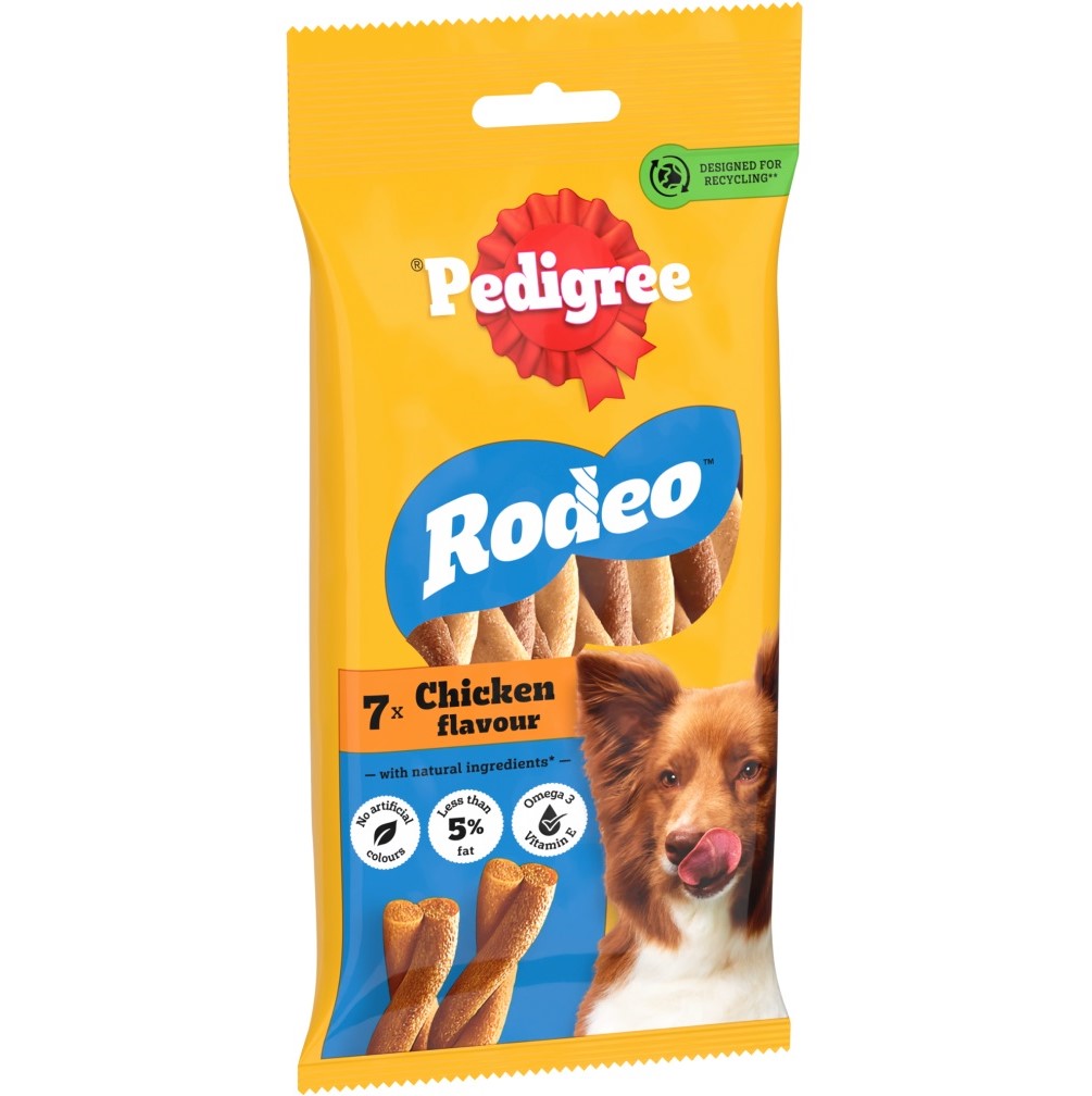 Pedigree Rodeo Adult Dog Treats Chicken 7 Sticks 123g