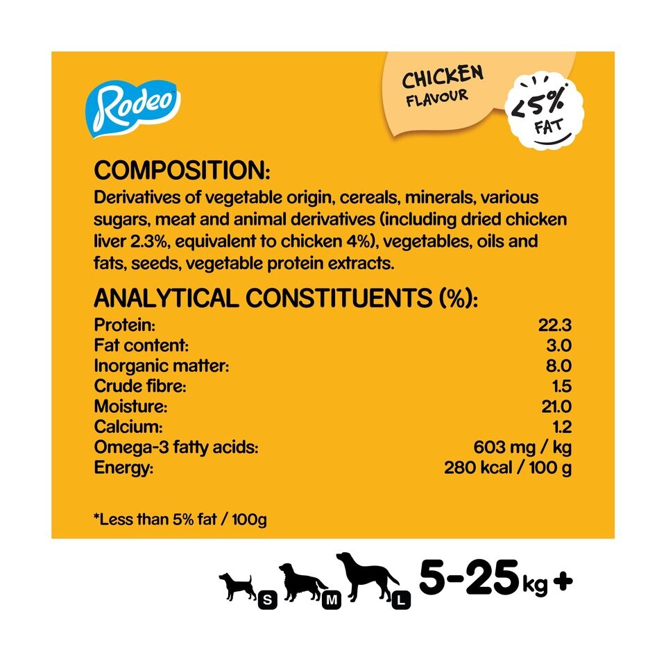 Pedigree Rodeo Adult Dog Treats Chicken 7 Sticks 123g - Image 3