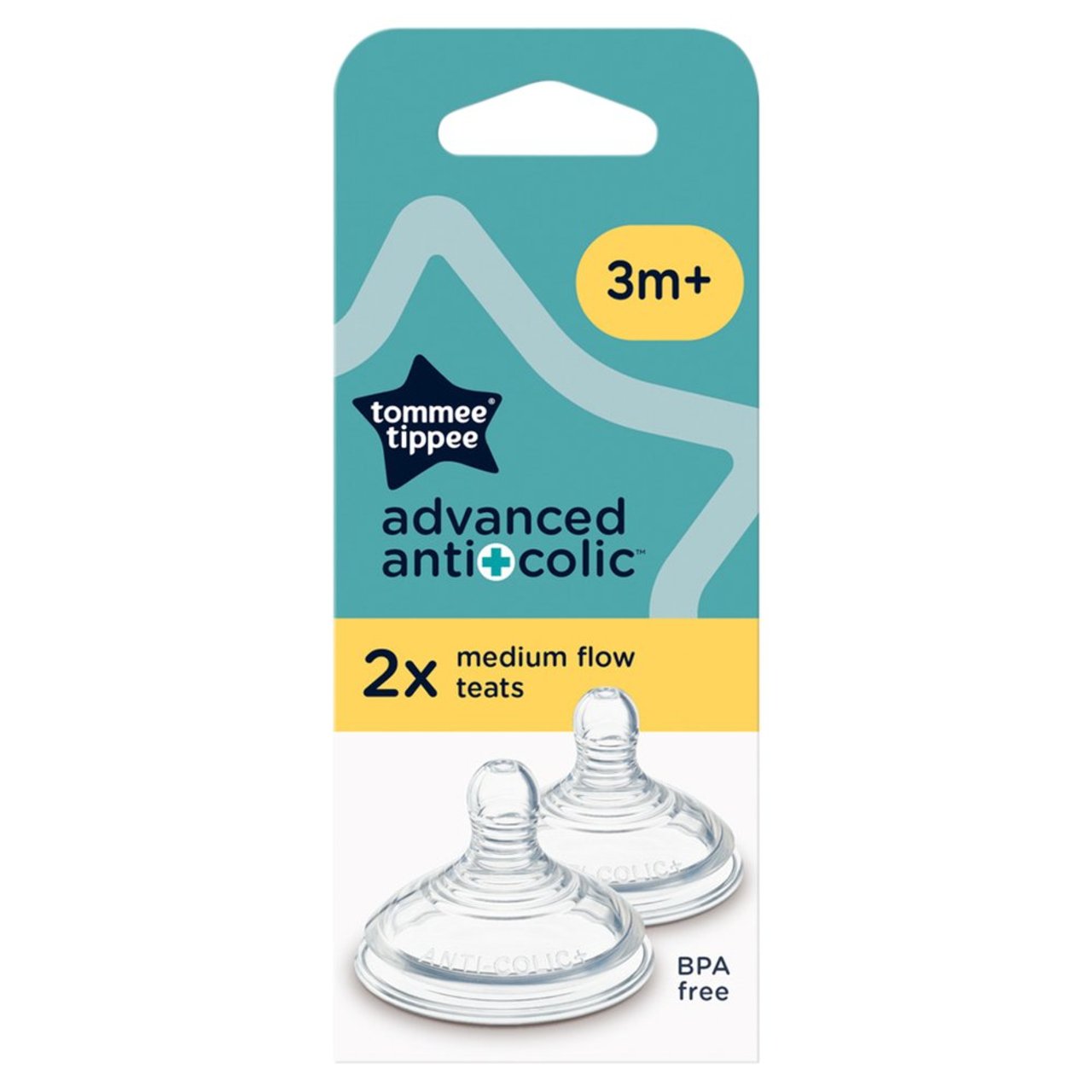 Tettarelle Tommee Tippee Anti-colica: Forma Simile Al Seno, Flusso Lento, Silicone Morbido - Per Neonati 0 Mesi+