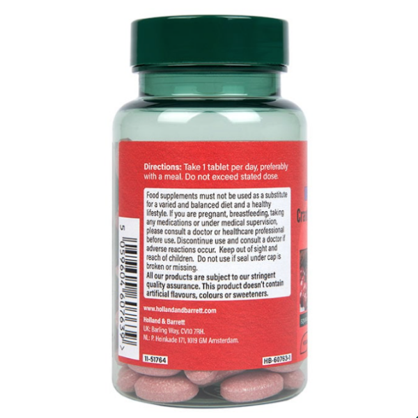 Holland & Barrett High Strength Cranberry Extract 400mg 90 Tablets - Image 2