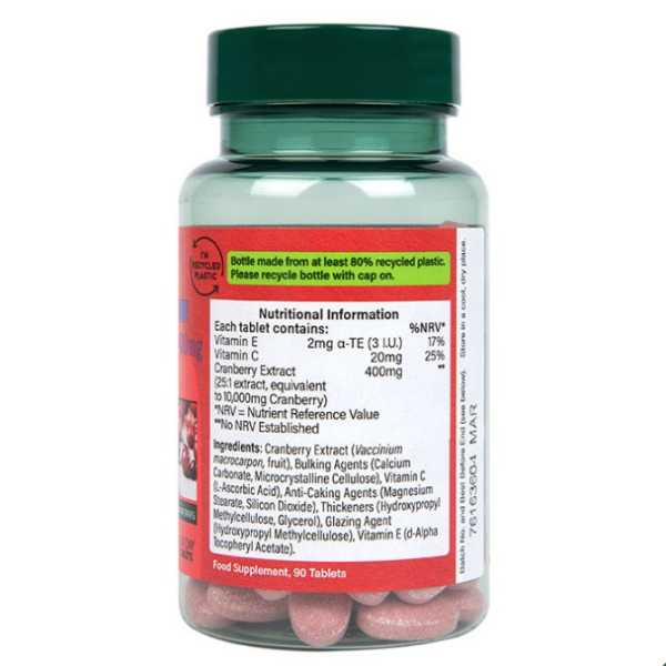 Holland & Barrett High Strength Cranberry Extract 400mg 90 Tablets - Image 3