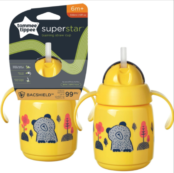 Tommee Tippee Superstar Weighted Straw Cup  6m+, 300ml, Yellow - Image 7