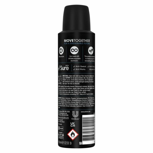 Sure Men Invisible Ice Fresh Anti-Perspirant Aerosol deodorant 150ml - Image 3