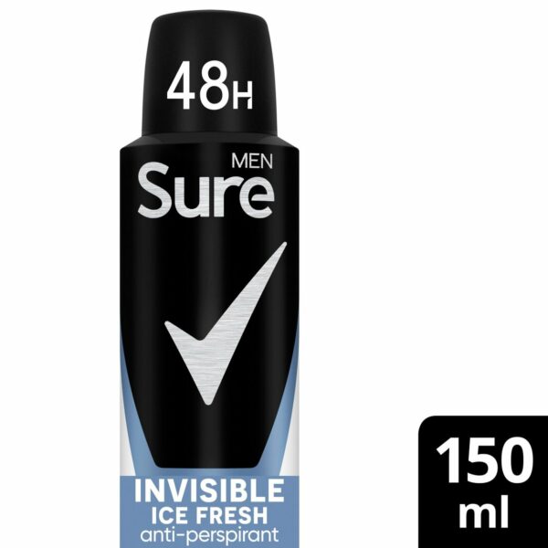 Sure Men Invisible Ice Fresh Anti-Perspirant Aerosol deodorant 150ml