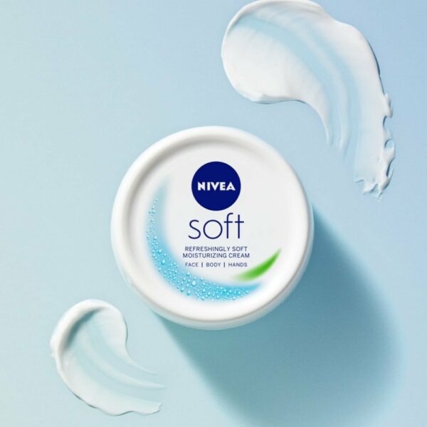 Nivea Soft Moisturising Cream for face hands and body 500ml - Image 2