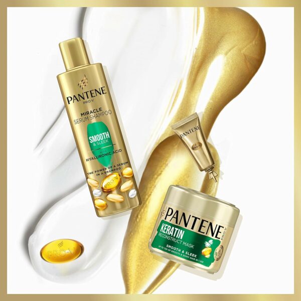 Pantene Smooth and Sleek Keratin Hair Mask, 300 ml - Image 4