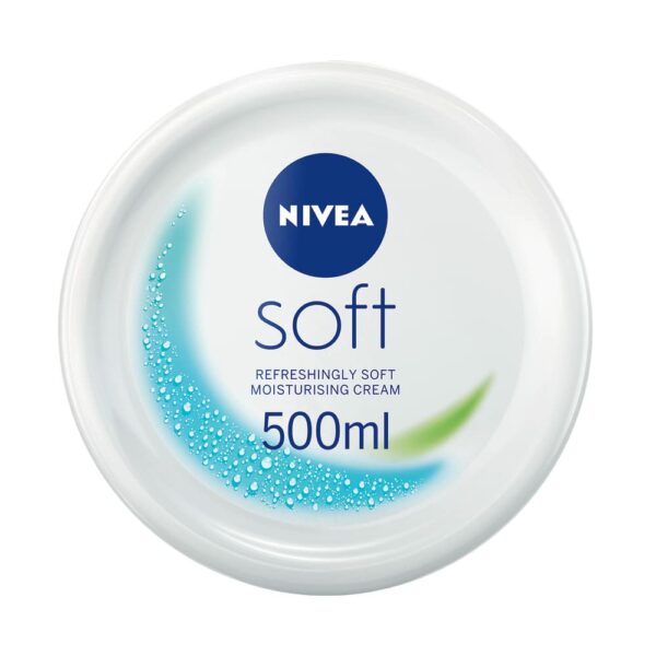 Nivea Soft Moisturising Cream for face hands and body 500ml