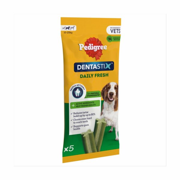 Pedigree Dentastix Daily Fresh Dental Chews Medium Dog 5 per pack 128g