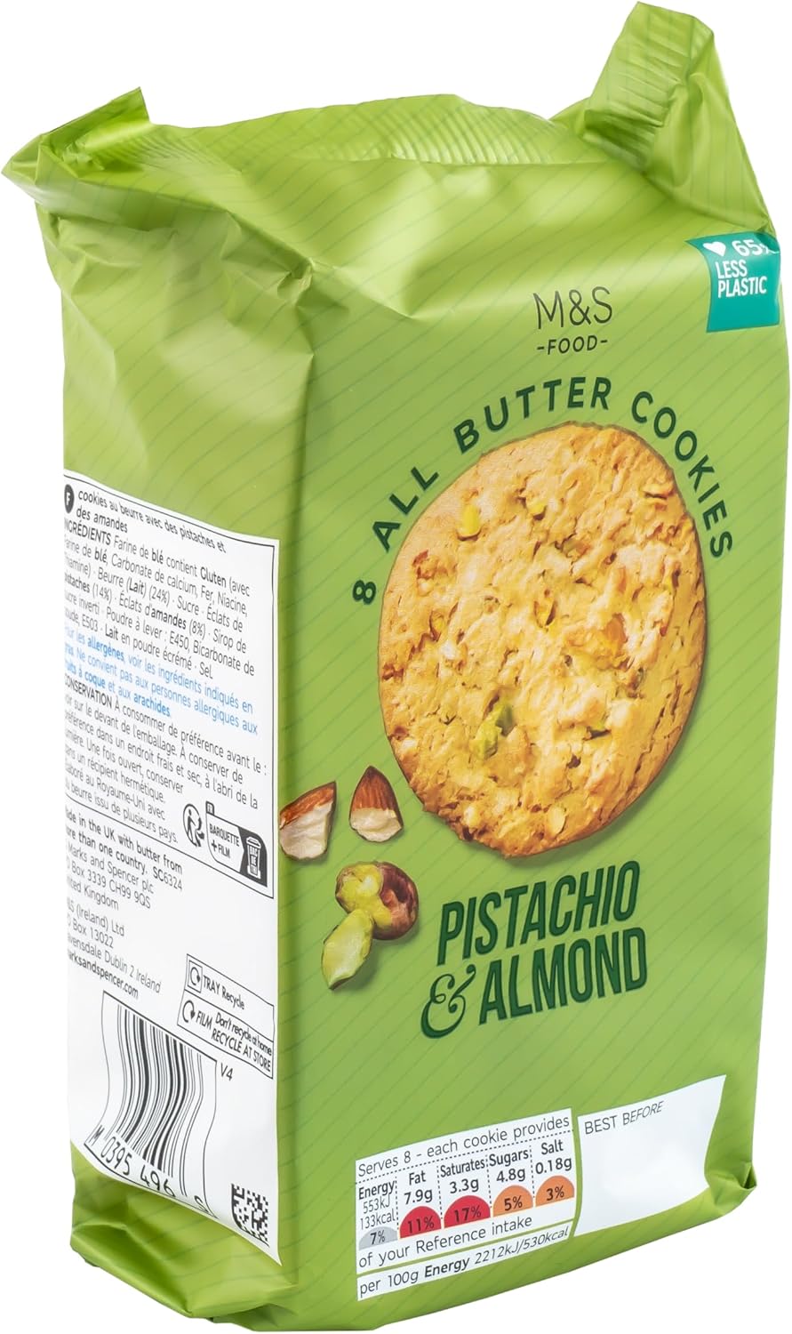 M&S Pistachio & Almond Cookies 200g Britannia.lk