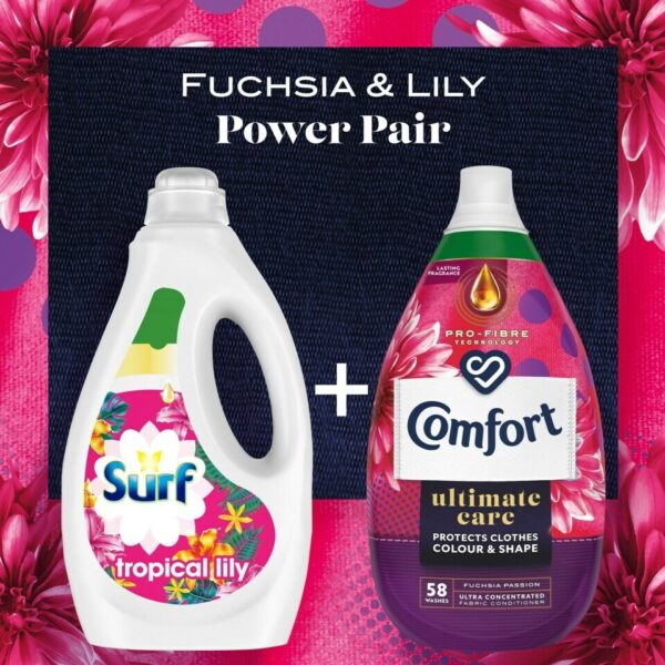 Comfort Ultimate Care Fuchsia Passion Fabric Conditioner 58W 870ml - Image 2