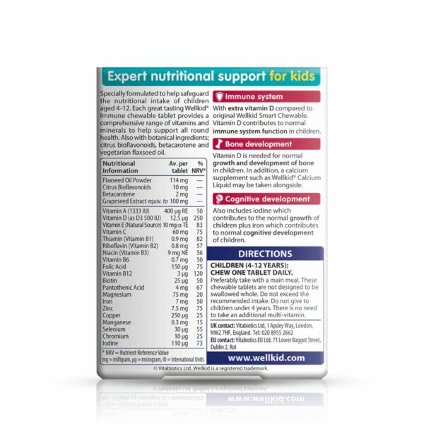 Vitabiotics Wellkid Immune Chewable - 30 Tablets - Image 2