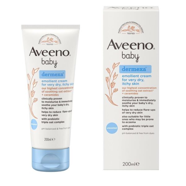 AVEENO Baby Dermexa Emollient Cream for Very Dry, Itchy Skin 200ml