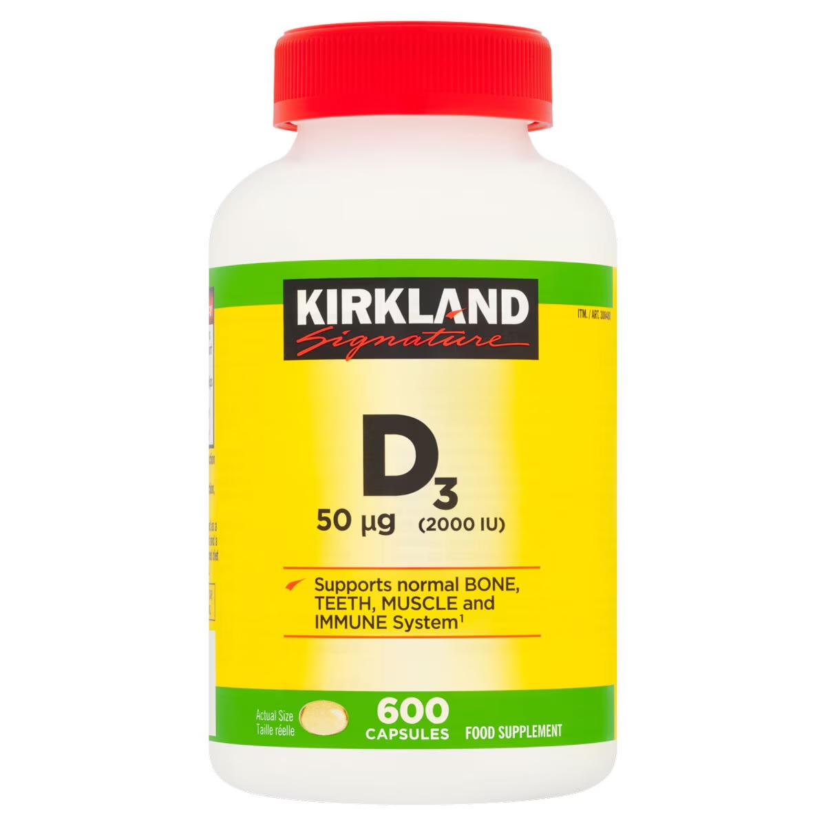Kirkland Signature Vitamin D3 2000IU, 600ct