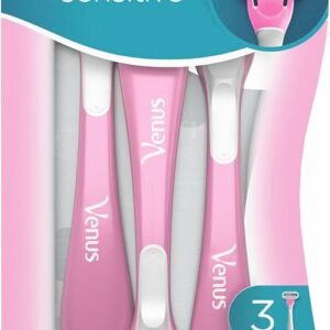 Gillette Venus Sensitive 3 Blade Disposable Razors 3 Pack